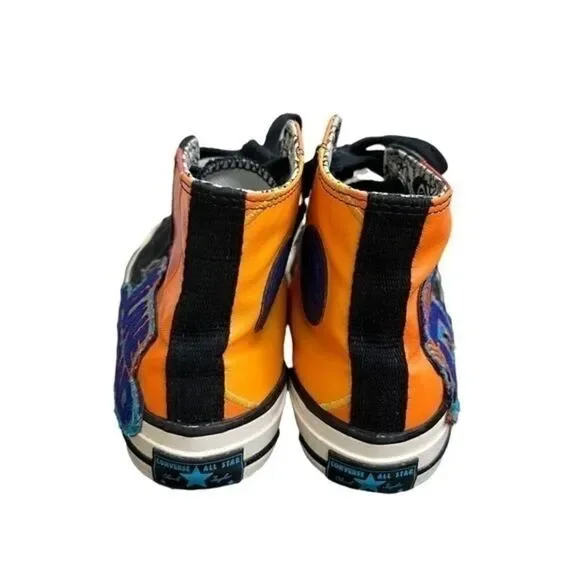CONVERSE X SPACE JAM KIDS CHUCK 70 HI (BLACK/MANTRA ORANGE/MULTI) size 3. Sneakers